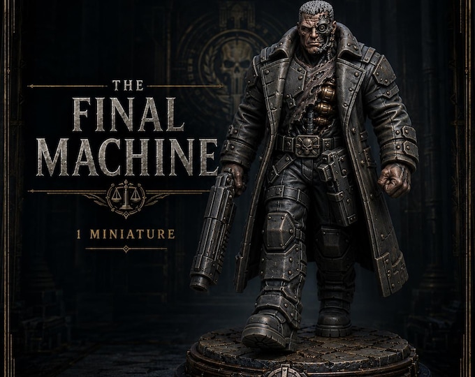 The Final Machine 32mm Cyborg Executioner Resin Miniature – Legends of Judgement – HGM Exclusive