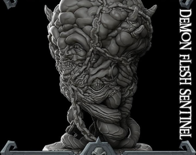 Demon Flesh Sentinel - Fantasy Miniature  - Rocket Pig Games - Tabletop Wargaming for Grimdark | OPR Sci-Fi & Fantasy Resin Mini