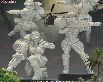Jungle Fighters - Auto Cannon Weapons Teams - Across the Realms - Tabletop Wargaming for Grimdark | Alternative  | OPR Sci-Fi mini