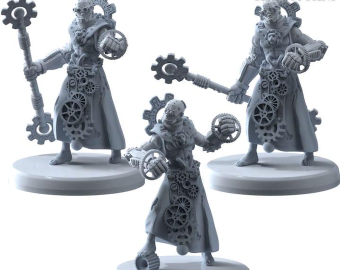 Mechanic Priest - Romanus - Printerra Studios - Tabletop Wargaming Miniature for Grimdark | OPR | Sci-fi