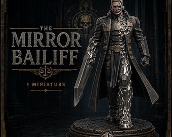 The Mirror Bailiff 32mm Shifting Metal Cyborg Resin Miniature – Legends of Judgement – HGM Exclusive