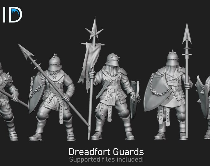 DreadFort Guards - Frigid Miniatures Grimdark Resin Miniature