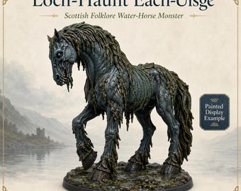 Loch-Haunt Each-Uisage - Scottish Highland Folklore - HGM Exclusive Resin Dark Fantasy Monster Centerpiece