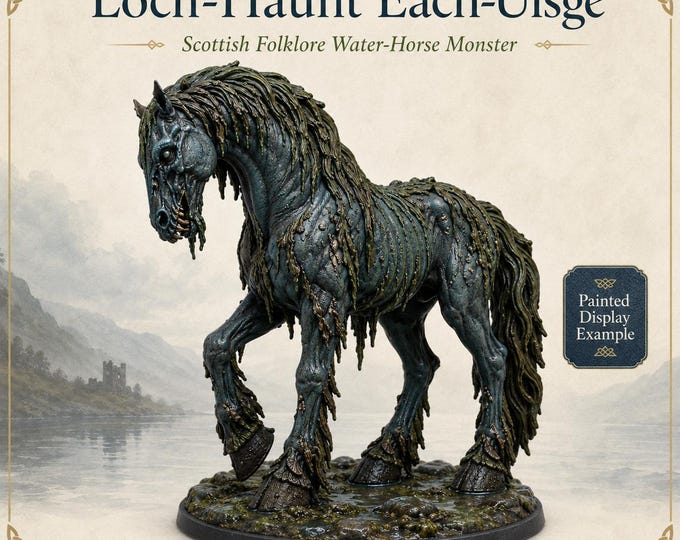 Loch-Haunt Each-Uisage - Scottish Highland Folklore - HGM Exclusive Resin Dark Fantasy Monster Centerpiece
