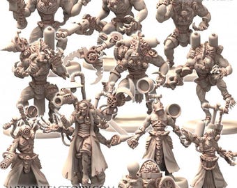 Grotesque Abomination Cult -GENETIST FLESHSCULPTER - Printerra Studios - Tabletop Wargaming Miniature for Grimdark OPR Sci-fi