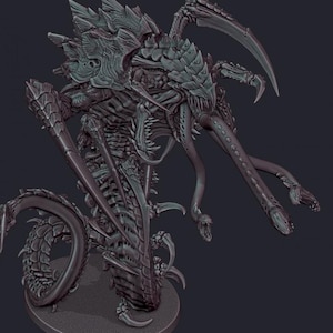 Space Bugs of Death Terrible Wyrm Space Bugs - Unassembled - Monster - Scifi - Grimdark - Compatible with all wargames - proxy alien bug