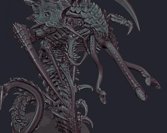 Space Bugs of Death Terrible Wyrm Space Bugs - Unassembled - Monster - Scifi - Grimdark - Compatible with all wargames - proxy alien bug