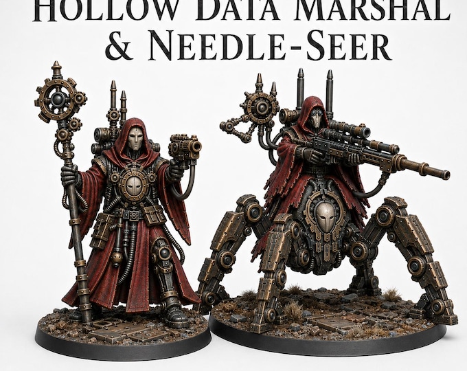 Hollow Data Marshal and Needle Seer - Hollow Legion - Highland Gaming Minis Exclusive - Sci-Fi Resin Characters