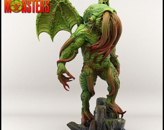 Cthulhu - | Fantasy | Print your Monster | PathFinder | Mini | Tabletop Wargaming | Dungeons and Dragons | Resin | Fantasy | RPG | D&D