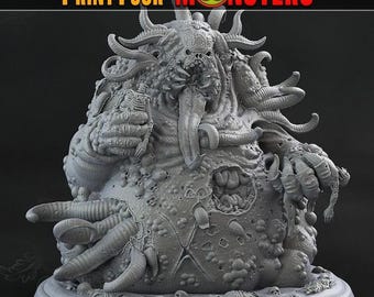 Greater Demon of Plague pestilent  | Tongue Version | Plague Army of Spooky Swamp | Fantasy | Grimdark | DnD | resin mini Print your Monster