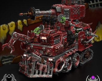 Orkz Heavy Armoured War Wagon • 32mm Grimdark Ork Miniatures Set for Sci-Fi Wargames & TTRPG | Eight Legs Miniatures mini