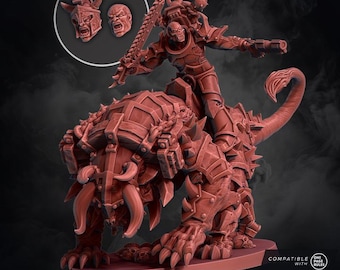 Chaos Wrath - Bloodmane Commander multi-part - Chaos Of Wrath - New Rel April 26 Wildmesh Tabletop Wargaming for Grimdark Alternative OPR