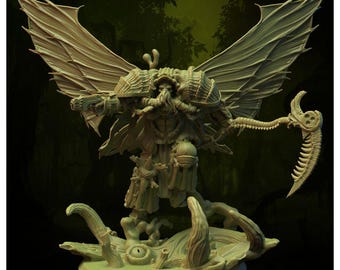 Chaos Plague Putrefex, the spore-blight prophet - God Immaterium Miniatures - Tabletop Wargaming for Grimdark | Alternative OPR Sci-Fi mini