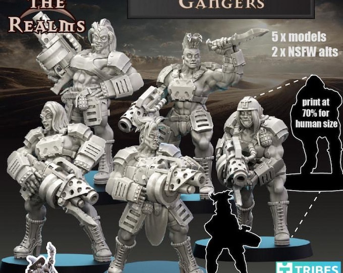 Brute Female Gangers - Across the Realms - Tabletop Wargaming for Grimdark | Alternative  | OPR Sci-Fi mini
