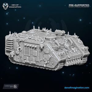 Chaos Tank Transporter – WildMesh Licensed Multipart Resin Sci-Fi Vehicle Miniature