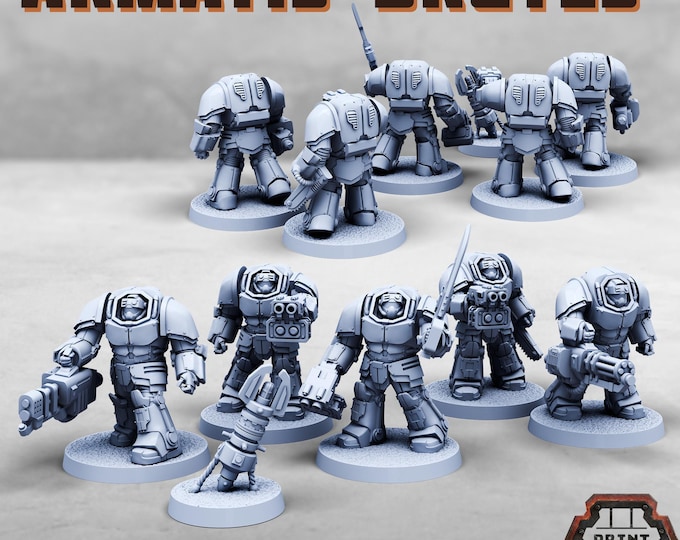 Terminator Armatis Brutes - Print Minis Grimdark - Print Minis - Sci-Fi Grimdark Squad Miniatures