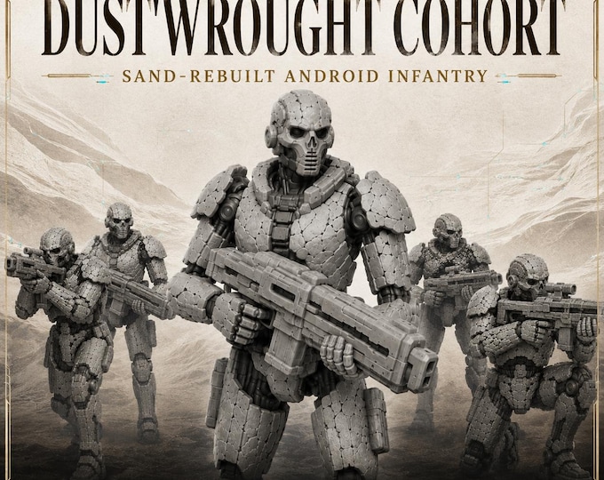 Dustwrought Cohort | Silica Android Legion 32mm Resin Infantry, 5/10/20 | HGM Exclusive