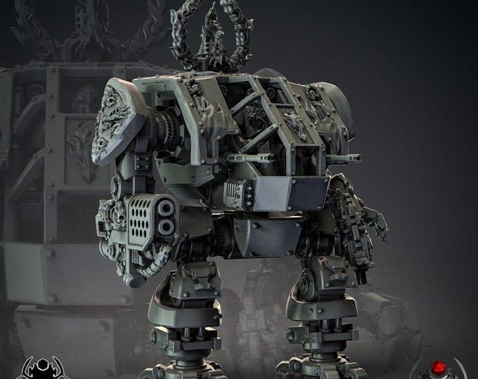 FlameLizard Eternal Protector Light • 32mm Grimdark tank for Sci-Fi Wargames & TTRPG | Eight Legs Miniatures mini