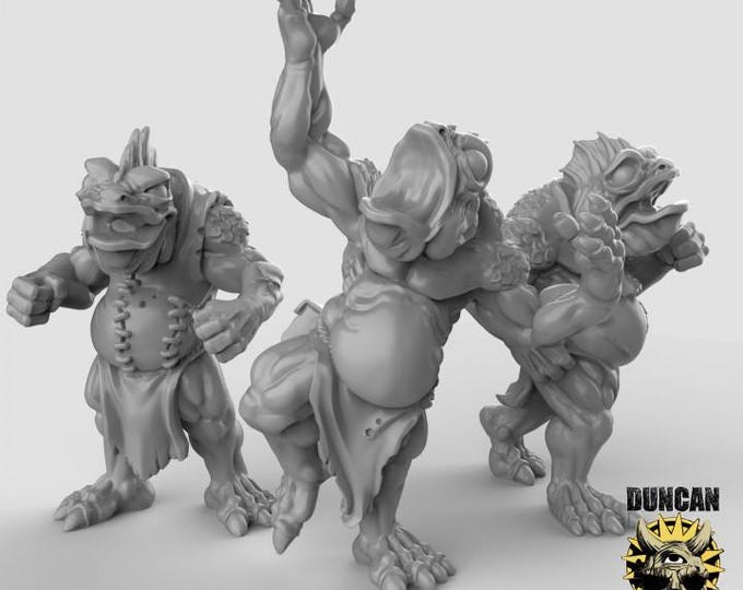 Koa Toa Fish Folk Unarmed | Duncan Shadow | PathFinder | Mini | Tabletop Wargaming | Dungeons and Dragons | Resin | Fantasy | RPG