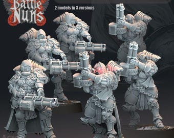 Battle Nuns with Gatling Shockrifles – Across The Realms – Sci-Fi – Resin Unit