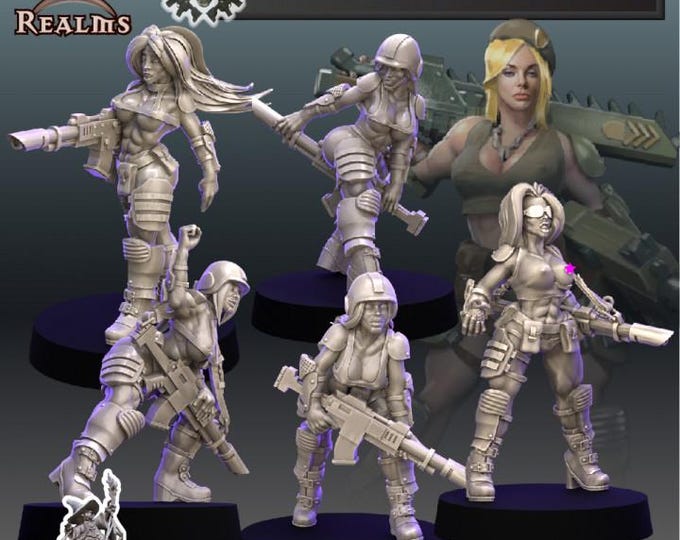 Guard Babes Pinups - Across the Realms - Tabletop Wargaming for Grimdark | OPR | Sci-fi