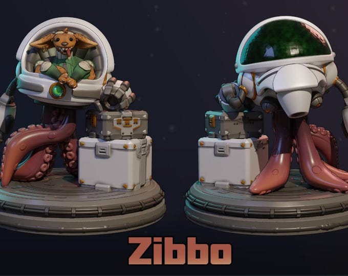 Zibbo Fantasy Miniature for Sci-Fi Wargames & TTRPG DnD Fantasy Tabletop Wargaming | Dungeons and Maidens mini