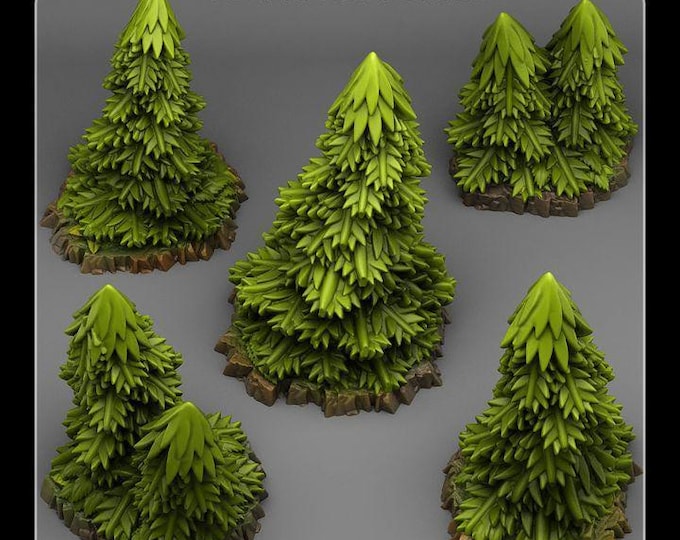 Pine Trees - Fantastic Plants & Rocks - Fantasy Terrain Set