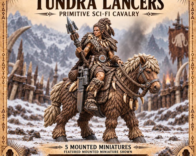Tundra Lancers | Choose 1 of 5 or Complete Unit | Mammoth Tribe Sci-Fi Resin Cavalry | HGM Original