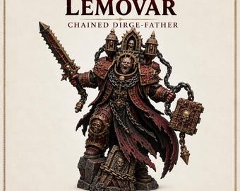Lemovar - Chained Dirge-Father - Red Vow Gothic Vampire Knight Character - HGM Exclusive Unpainted Resin Miniature