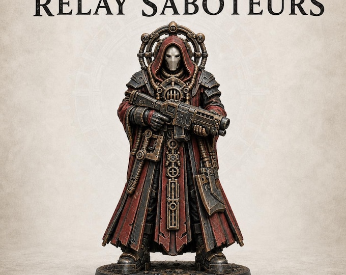 Hollow Relay Saboteurs | 15 Sci-Fi Boarding & Sabotage Miniatures | Hollow Legion | HGM Exclusive Resin Unit