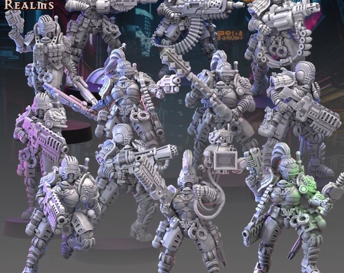 Eclipse Enforcer Divas with Shotguns – Across The Realms – Sci-Fi – Resin Unit