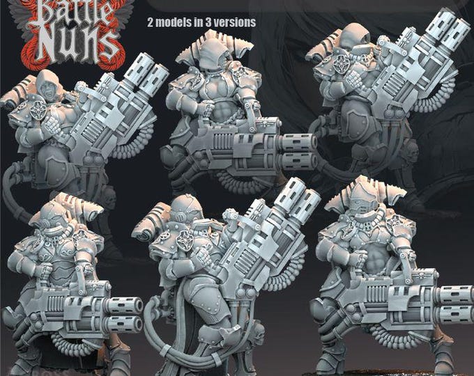 Battle Nuns with Magma Cannons - Across the Realms - New Release July 25  - Sci-Fi OPR Grimdark compatible - Tabletop Wargaming Grimdark