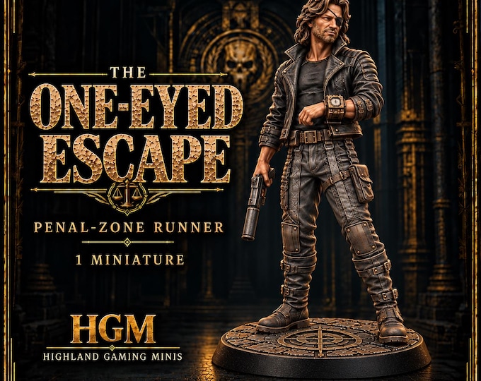 The One-Eyed Escape | 32mm Penal-Zone Runner Resin Miniature | Legends of Judgement | HGM Exclusive