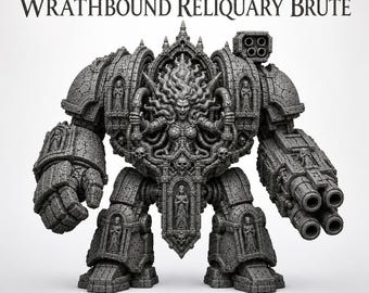 Wrathbound Reliquary Brute - Marble Legion Gothic Sci-Fi Resin War Machine - 7 Weapons