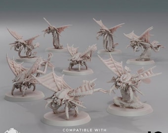 Flying Spike Spitters (1 - Oshounaminis - Deep Hive - Sci-Fi - Resin Vehicle