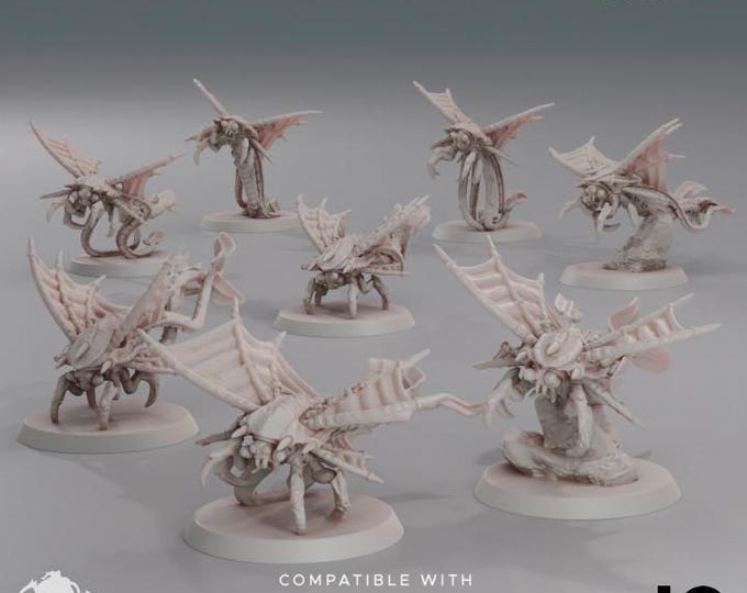Flying Spike Spitters (1 - Oshounaminis - Deep Hive - Sci-Fi - Resin Vehicle
