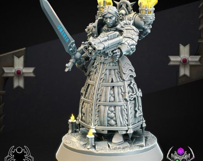 The High Prefect Widow - Battle Sisters • 32mm Grimdark - Sci-Fi Wargames & TTRPG | Eight Legs Miniatures mini