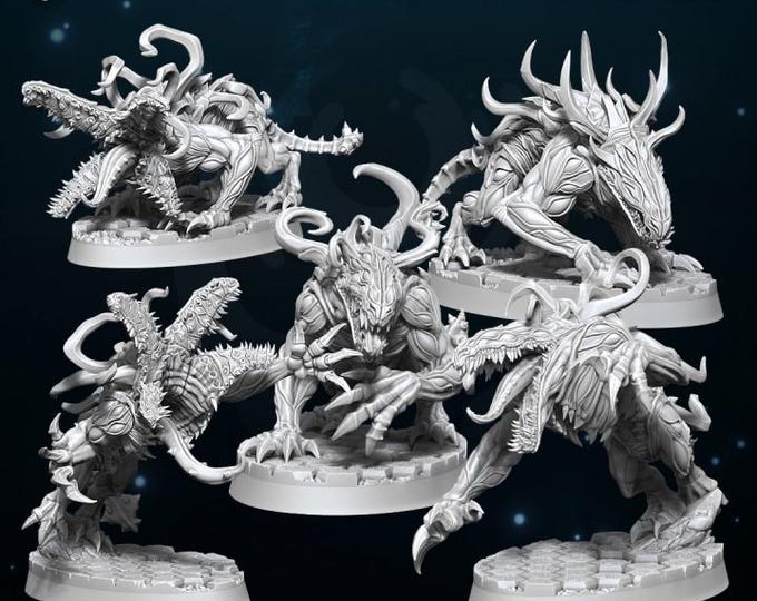 Chaos Void Hounds - Miniatures - Wildmesh - Tabletop Wargaming for Grimdark | Alternative  | OPR Sci-Fi mini