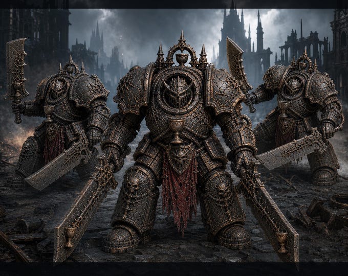 Graveplate BloodWrath - Paired Ruin Blades | 5 Alternative Heavy Melee Miniatures | HGM Exclusive Resin Models
