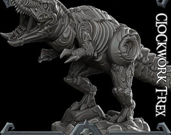 Clockwork T Rex - Rocket Pig Games - Fantasy Resin Miniature