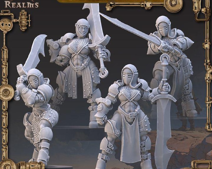 Battle Nuns Steel Cleaver Nuns – Across The Realms – Sci-Fi – Resin Unit