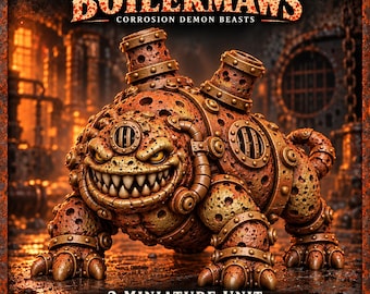 Boilermaws Demon Beasts | Choose 1 Pose or Both | Rust Legion Cankerborn Resin Monsters | 60mm Base Option | HGM Exclusive