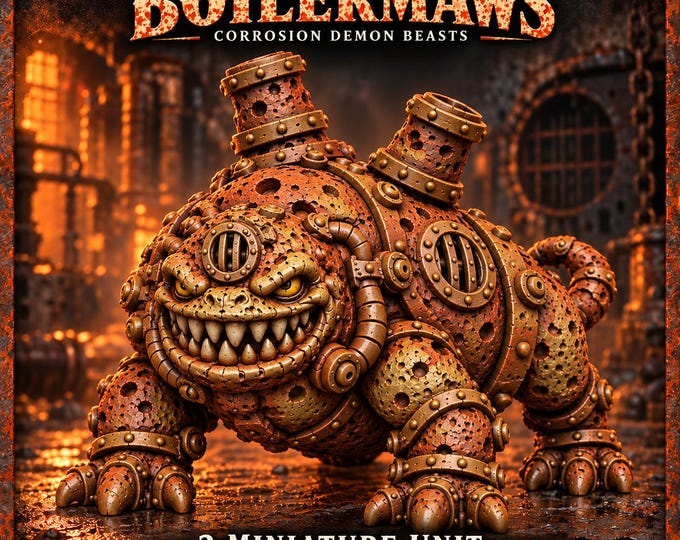 Boilermaws Demon Beasts | Choose 1 Pose or Both | Rust Legion Cankerborn Resin Monsters | 60mm Base Option | HGM Exclusive