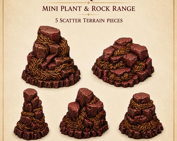 Xenothorn Rock Growths - HGM Exclusive Resin Fantasy Terrain Set - 5 Pieces