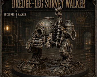 Mud-Crown Dredge-Leg Survey Walker | 72mm Resin Utility Walker | 80mm Oval Base | HGM