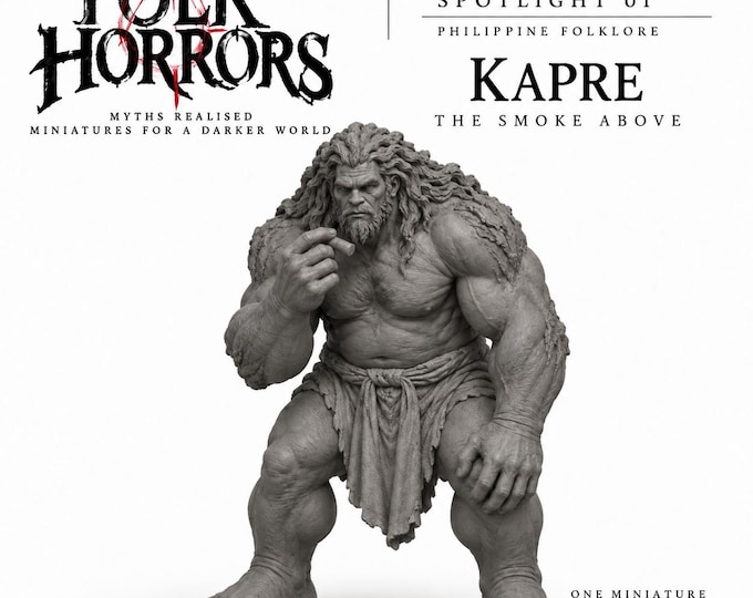 Kapre Miniature | Philippine Folklore Monster | Folk Horror Resin Model | RPG Creature | Multiple Sizes | Unpainted HGM Exclusive