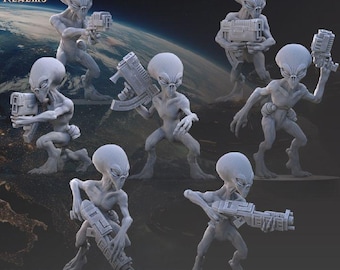 Gray Aliens – Across The Realms – Sci-Fi – Resin Unit