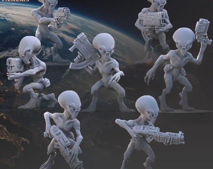 Gray Aliens – Across The Realms – Sci-Fi – Resin Unit