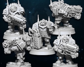 Space Dwarfs Miniatures - Kazaroth Empire Prospectors - Wildmesh - Tabletop Wargaming for Grimdark | Alternative | OPR Sci-Fi mini