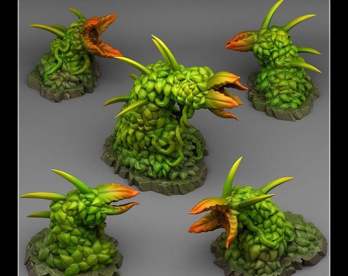 Carnivorous Hedges Wargaming Terrain Objectives | Fantastic Plants and Rocks | PathFinder | Mini | Dungeons and Dragons | Fantasy | RPG